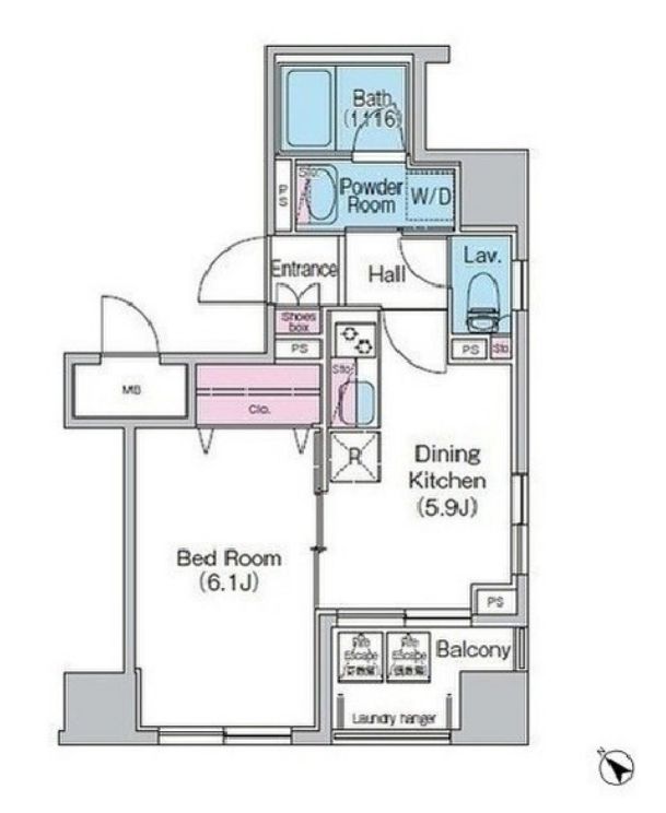 コンフォリア銀座ＥＡＳＴ弐番館の間取り