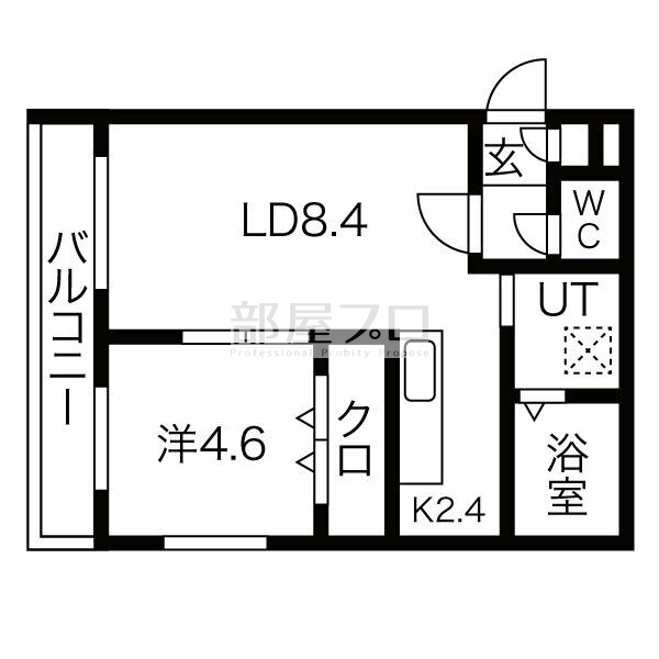 札幌市白石区菊水五条のマンションの間取り