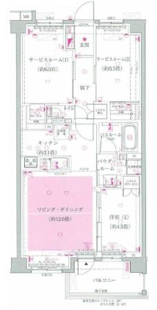 アーリアレジデンス南町田の間取り