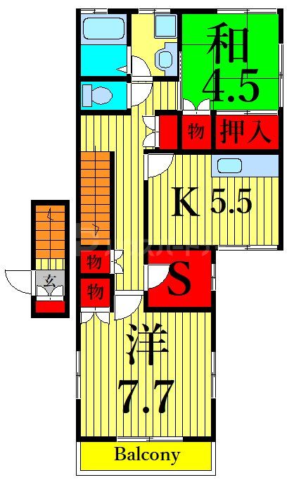 葛飾区立石のアパートの間取り