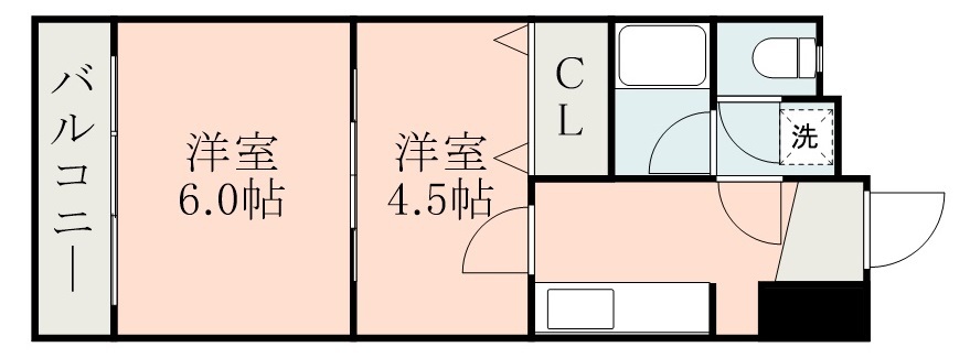 鹿児島市鴨池のマンションの間取り