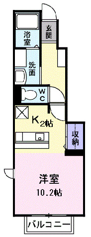 習志野市鷺沼のアパートの間取り