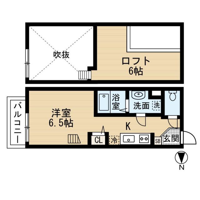 東大阪市若草町のアパートの間取り