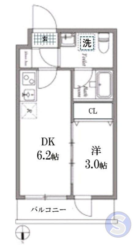 京都市右京区西院太田町のマンションの間取り