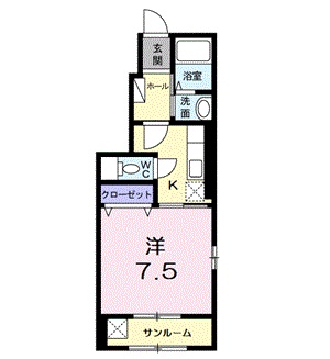 長浜市三ツ矢元町のアパートの間取り