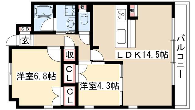 PLATZ KAKUOZANの間取り