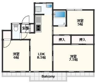 ヴィラナリー徳島の間取り