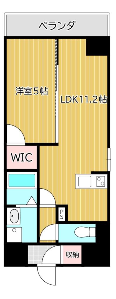 北九州市八幡東区末広町のマンションの間取り