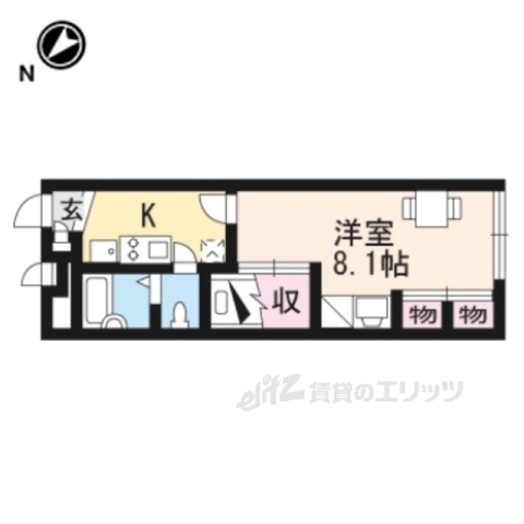 蒲生郡日野町大字松尾のアパートの間取り