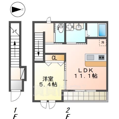 大阪市住吉区我孫子東のアパートの間取り