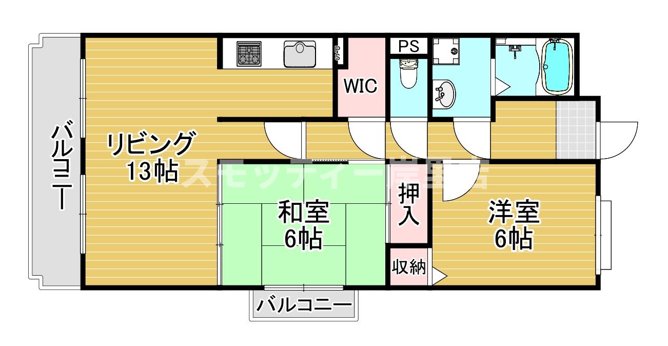 レジェロ住之江の間取り