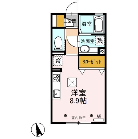 群馬県太田市南矢島町（アパート）の賃貸物件の間取り