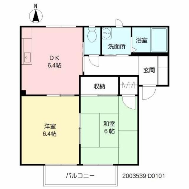 ドミール医大北　Ｄ棟の間取り