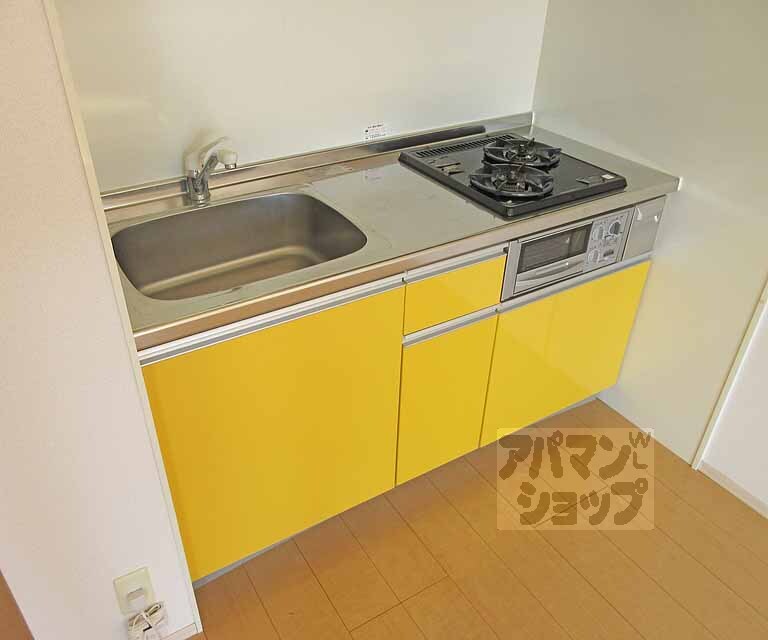 キッチン　可愛い色のキッチン・