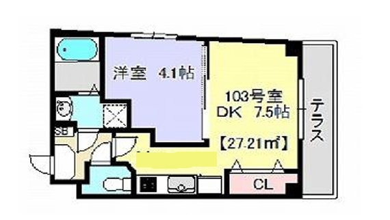ＪＲ総武線 幕張駅 徒歩9分 4階建 築10年の間取り写真