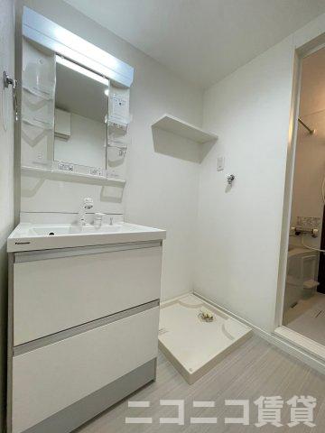 洗面設備　嬉しい独立洗面台　※モデルルーム