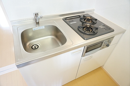キッチン　二口コンロで使いやすさ◎