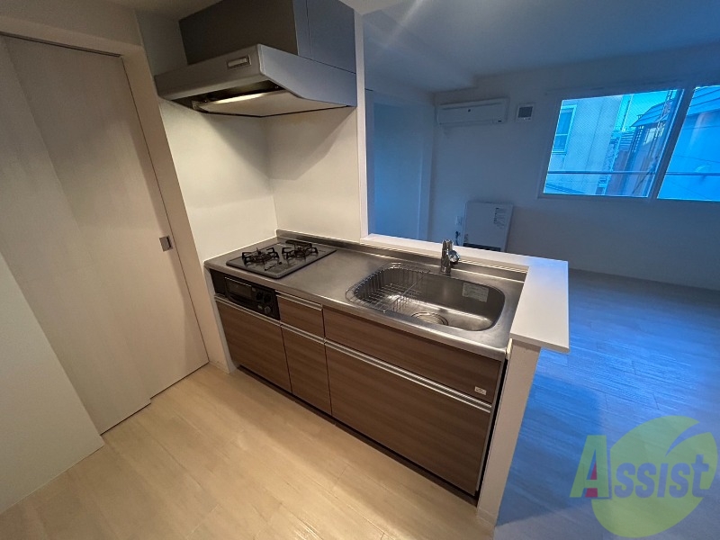 キッチン　２口システムキッチンなので、すぐお料理に使えます！