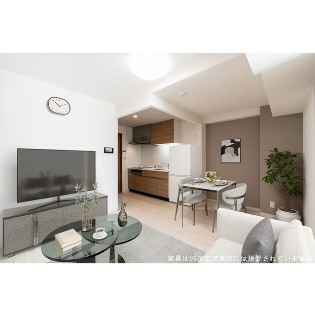 居室・リビング　家具・調度品等はＣＧ加工です。実際の賃貸住居には含まれません