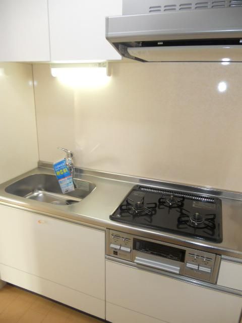 キッチン　システムキッチン３口