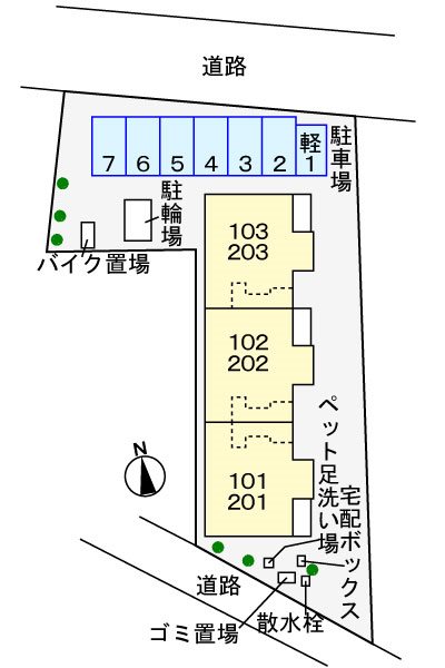 駐車場　区画図です。