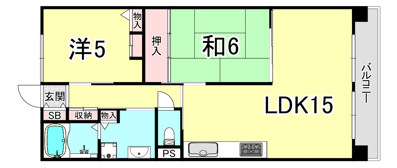 県住 南多聞台第4住宅2号棟の間取り写真