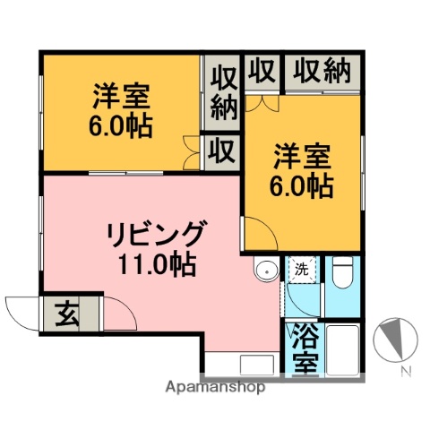 ハイツ原の間取り写真