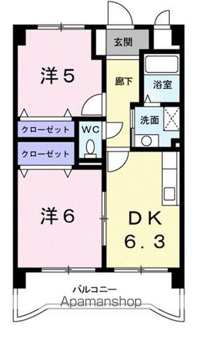 山陽新幹線 東広島駅 徒歩4分 4階建 築25年の間取り写真