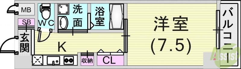 東灘OMパレスの間取り写真