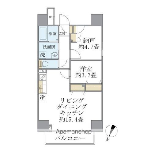 D’s VARIE阪東橋レジデンスの間取り写真