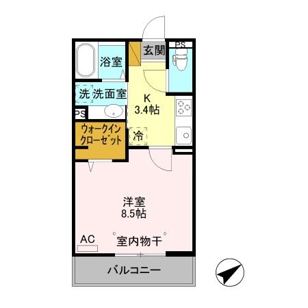 ＪＲ宇都宮線 野木駅 徒歩1分 3階建 築7年の間取り写真