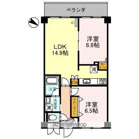 東武東上線 新河岸駅 徒歩12分 4階建 築18年の間取り写真