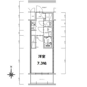 S-RESIDENCE亀島駅前ascentの間取り写真