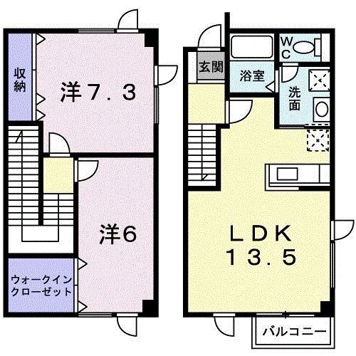 ＪＲ函館本線 森林公園駅 徒歩10分 2階建 築26年の間取り写真