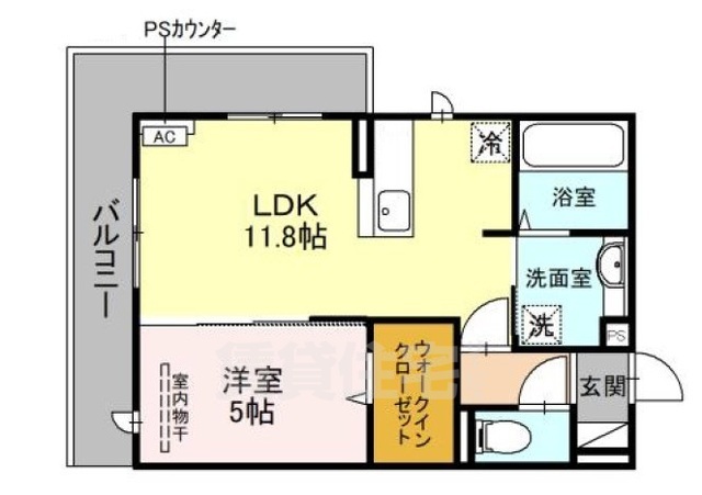 ＪＲ東海道本線 高槻駅 徒歩5分 3階建 築3年の間取り写真