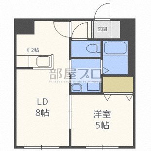 地下鉄東西線 宮の沢駅 徒歩1分 4階建 築7年の間取り写真