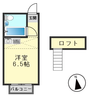 ＪＲ総武線快速 新小岩駅 徒歩16分 2階建 築39年の間取り写真