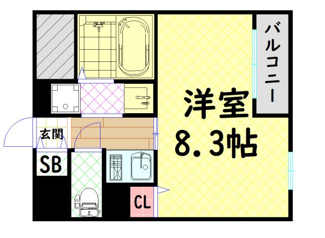 ヴィラージュ南堀江の間取り写真