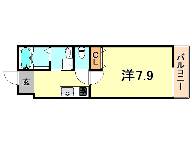 阪神本線 今津駅 徒歩8分 3階建 築6年の間取り写真