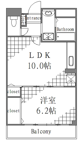 都営新宿線 西大島駅 徒歩4分 10階建 築19年の間取り写真