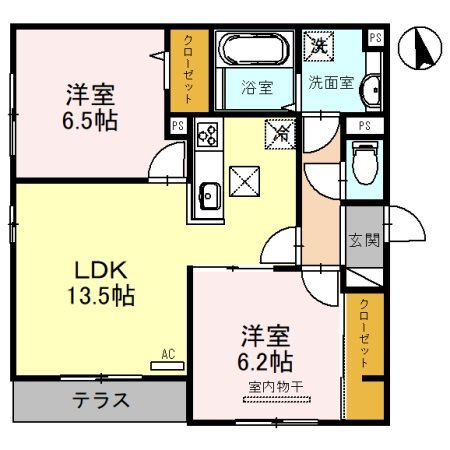 D-room立花の間取り写真