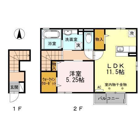 金沢市諸江町のアパートの間取り