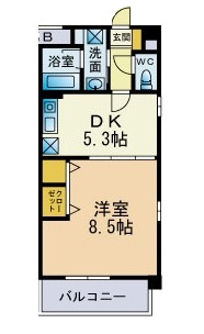 アドラブール干隈の間取り