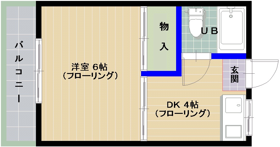 コーポ緑のたぬきの間取り写真