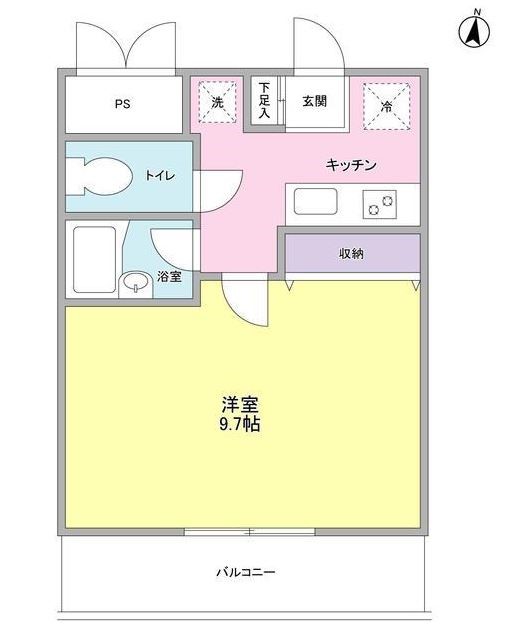 【横浜市神奈川区台町のマンションの間取り】