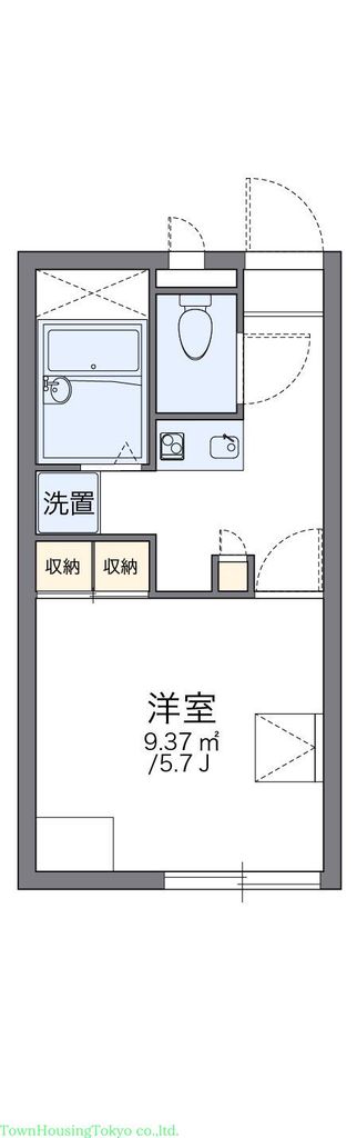 レオパレスドゥエル上用賀Ａの間取り