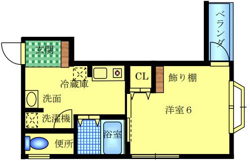 尼崎市杭瀬寺島のマンションの間取り