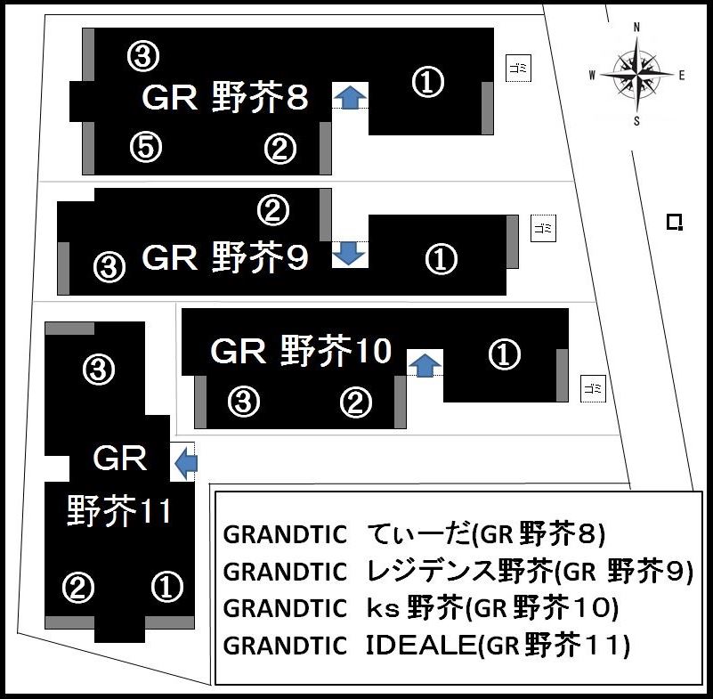 【福岡市早良区野芥のアパートのエントランス】