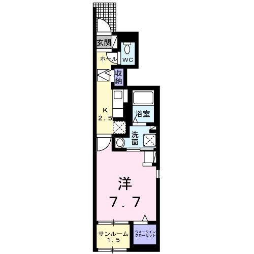 柏市しいの木台のアパートの間取り