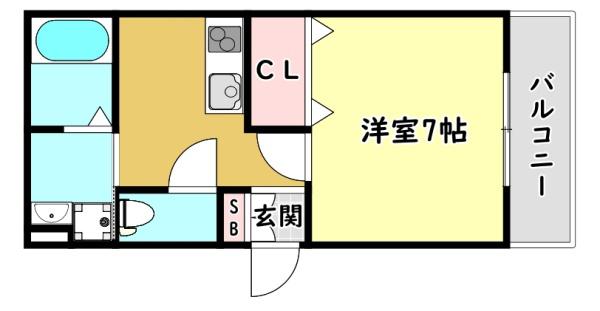 枚方市香里園町のアパートの間取り